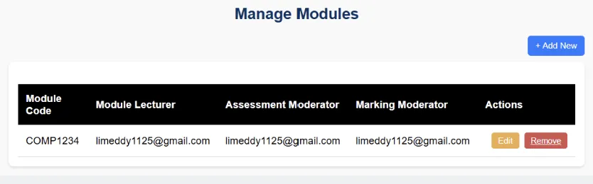 Exam Document Management screen 4